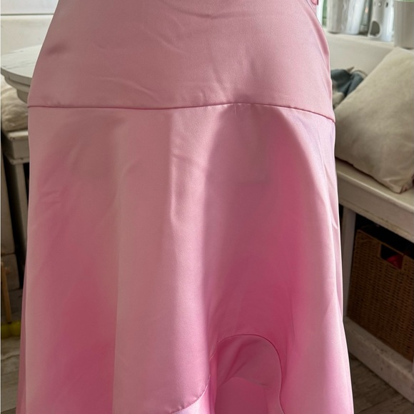 Brand New Cynthia Rowley High-Low Light Pink Satin Maxi Skirt -BNWT - Picture 8 of 9